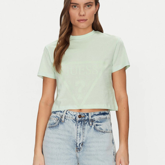 Guess Γυναικεία κοντομάνικη μπλούζα Adele Crop T-Shirt